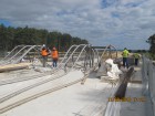 Budowa mostu przez Nogat w Jazowej
