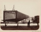 Budowa mostu, zdjęcie z 5 lutego 1864 r.