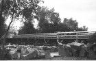 Most drewniany na Rabie niedaleko Rabki lata 30. XX w.