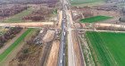 A1. odc. E - WD 344 Wiadukt drogowy nad autostradą km 410+388,73 przeprowadza drogę powiatową DP1018 S Borowno - Cykarzew nad autostradą - postęp prac listopad 2019 r .