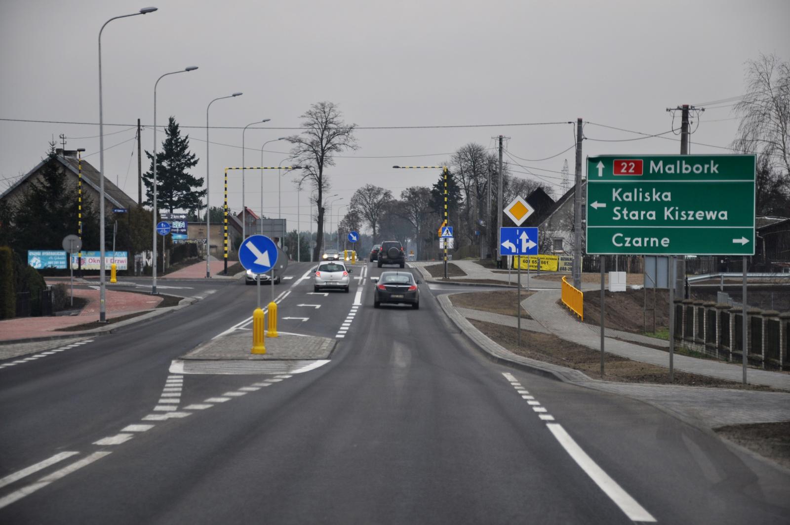 Przebudowane skrzyżowanie we Franku.