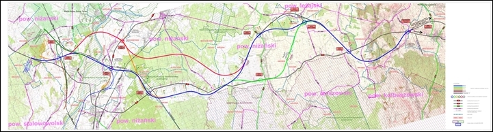 Plan orientacyjny S-19 odc. Nisko - Sokołów Młp.